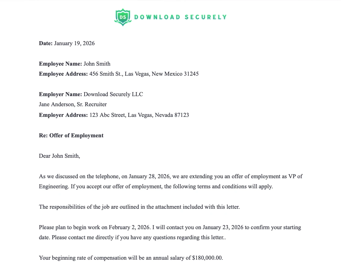 Offer Letter Image